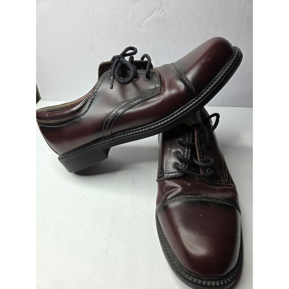 Dockers Mens Gordon Cap Toe Oxford Dress Shoes Dark Brown Leather 11M 90-2219